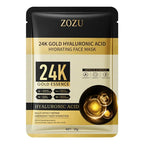 10 Stück 24 Karat Gold Hyaluronsäure Feuchtigkeitsspendende Gesichtsmaske Whitening Maske für Damen Koreanische Hautpflegeprodukte