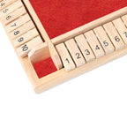 Vierseitige Klappkarten-Spiele Intellektuelles Lernspiel Box Würfel Spielzeug Eltern-Kind-Spiele Shut The Box Holz-Zahlen-Spiel Brettspiele