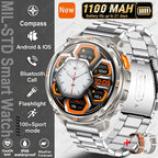 2026 Neue T-Rex 3 Ultra 1100mAh Smartwatch 5ATM Wasserdicht Outdoor Sport GPS Track Herzfrequenz Kompass Bluetooth Anruf Smartwatch