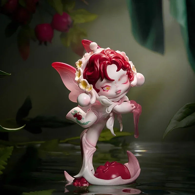 POP MART SKULLPANDA Petals In Four Acts Serie Mystery Box Genuine Blind Box Überraschungsspielzeug Taschenornament Figur Heimdeko Desktop