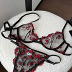 Europäische Frauen verführerischer transparenter BH mit Spitzenstickerei und Bügel, Minimizer für große Brüste, Anti-Sagging, weiche Dessous, S-XL BH-Set
