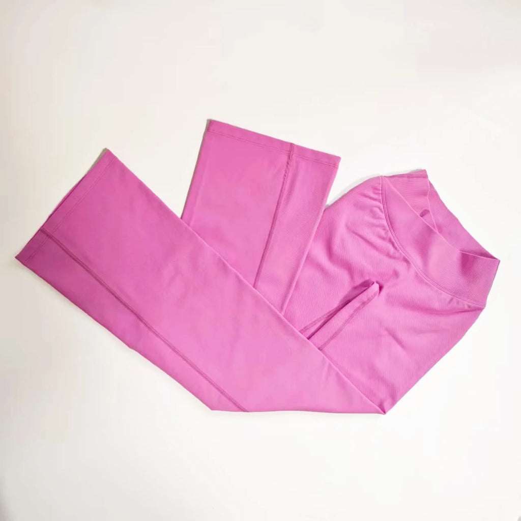 NCLAGEN Vision Flares Damen Fitnessstudio Fashion Yogahosen mit überkreuzter Vorderseite, hoher Taille, nahtlosen Sport-Leggings, Fitness-Hosen mit weitem Bein
