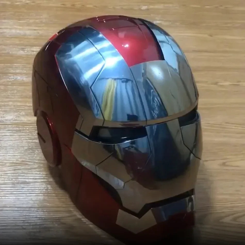 Neuer AutoKing 1:1 Mk5 Iron Man Helm Cosplay Sprachsteuerung Augen mit Licht Modell Spielzeug für Erwachsene Elektrisch tragbar Weihnachtsgeschenk