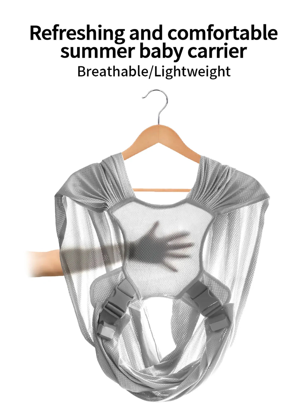 Adjustable Newborn Baby Sling Soft Breathable Air Mesh Carrier Infant Wrap Hipseat Gridding Cloth Wrap for Comfortable Wearing