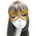 Neue Damen Hollow Lace Gesichtsmaske Maskerade Sexy Cosplay Abschlussball Party Requisiten Kostüm Maske Nachtclub Halloween Schwarze Augenmaske