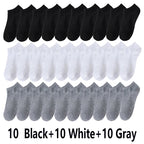 10/20/30 Paar Herren Socken Ankle Socks Weiß Schwarz Atmungsaktiv Bequem Schweißabsorbierend Boot Socken Unisex Freizeit Uni Kurze Socken