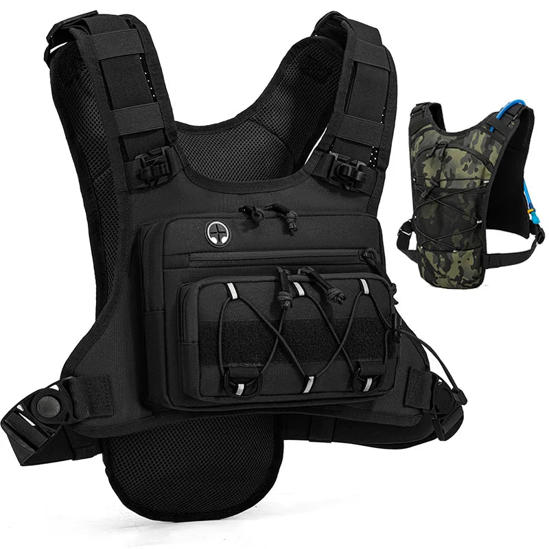 Lauf-Brusttasche Trinkweste zum Radfahren Wandern Fahrradrennen Marathon Tasche Herren Damen Sport Taktische Bauchtasche Camping Rucksack Hauptbild