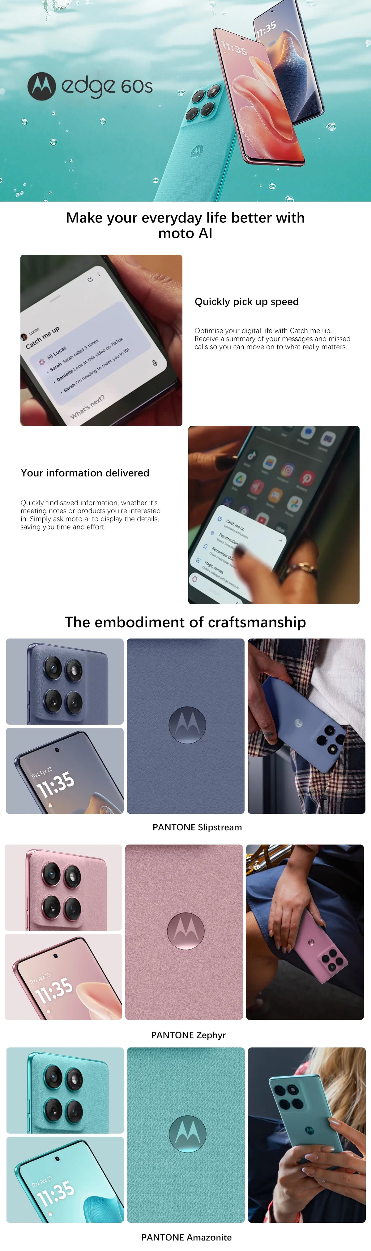 Global ROM Lenovo moto edge 60s motorola edge 60s MTK Dimensity 7400 6.7 Zoll Display NFC CN Version Motorola edge 60 fusion