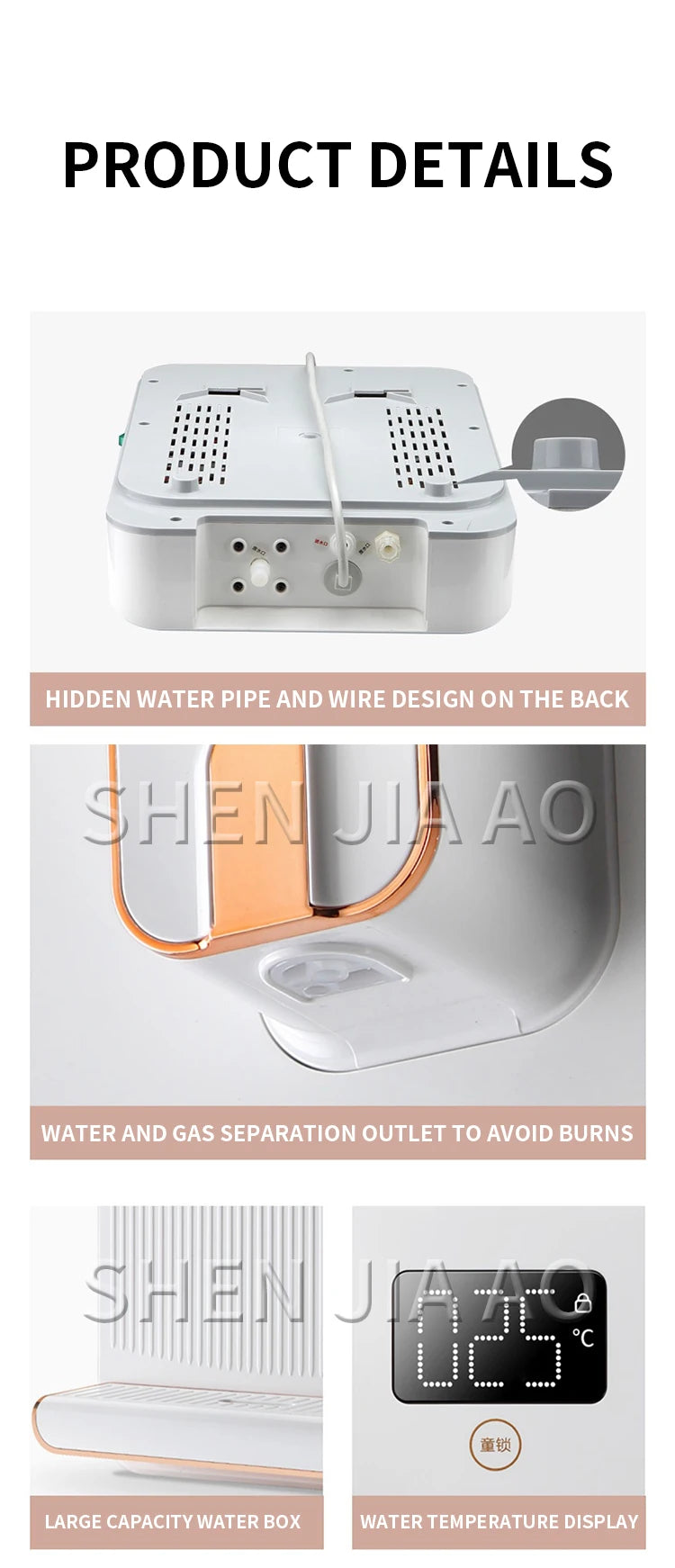 TY-LDR1738W Pipeline-Maschine Wandmontierter Haushalts-Eis-Warm-Heißwasser-Spender 2200W