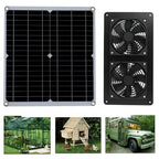 Hocheffizienter Outdoor Solarpanel-Doppellüfter für Hundehütte, Lager, Wohnmobil, Gewächshaus-Lüfter, Luftpumpe zur Temperaturkühlung