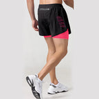 Neue Herren Laufshorts Gym Sportshorts 2 in 1 Schnelltrocknende Workout Trainings Gym Fitness Jogging Short Pants Sommer Herren Shorts