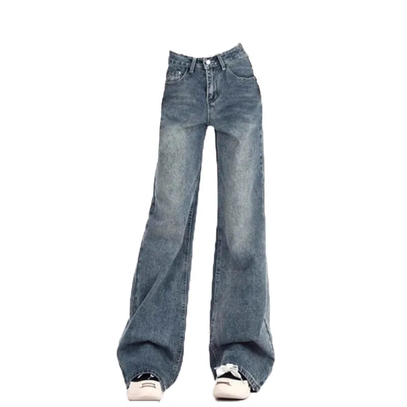 Damen Jeans Schlaghose Freizeithose Figurformend Vintage Inspiriert Herbst High Waist Schlagjeans Damen Hose Schlaghose Jeans Y2K