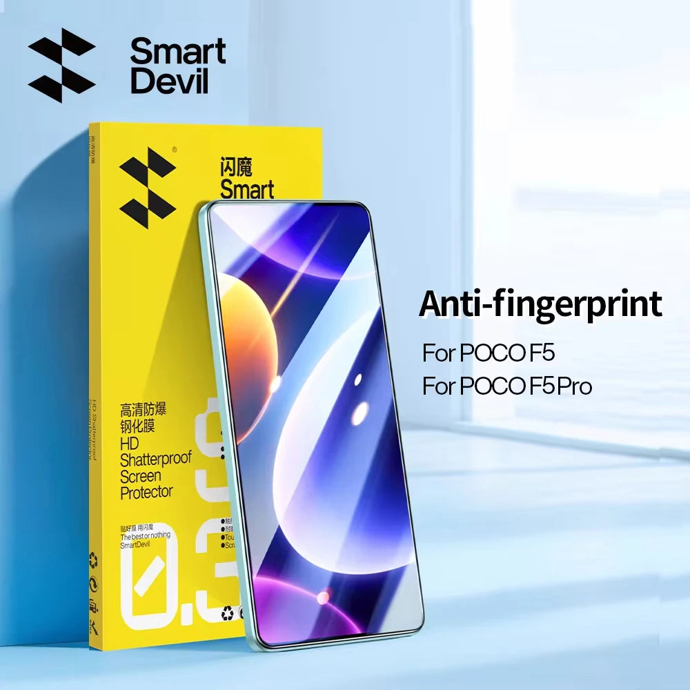 SmartDevil 2 Stück Displayschutzfolie für Xiaomi POCO F8 Ultra F7 X7 Pro F6 F5 Pro Gehärtetes Glas für POCO M4 Pro 5G HD Anti-Blaulicht Hauptbild