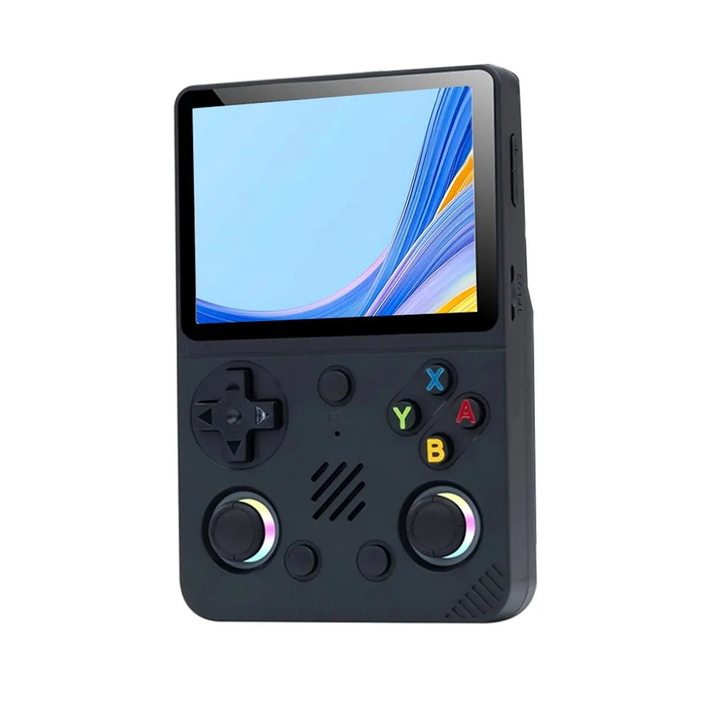 ABZJ RG36PRO Handheld-Spielekonsole 3,5-Zoll-IPS-Bildschirm Mini-Arcade-RGB-Licht 3D-Joystick Unterstützung 10+ Simulatoren Game Player A