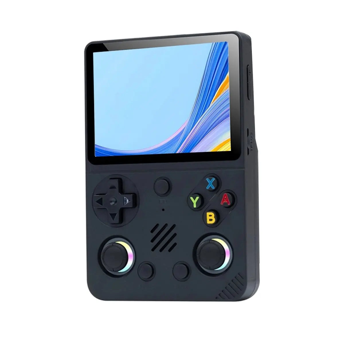 ABZJ RG36PRO Handheld-Spielekonsole 3,5-Zoll-IPS-Bildschirm Mini-Arcade-RGB-Licht 3D-Joystick Unterstützung 10+ Simulatoren Game Player A