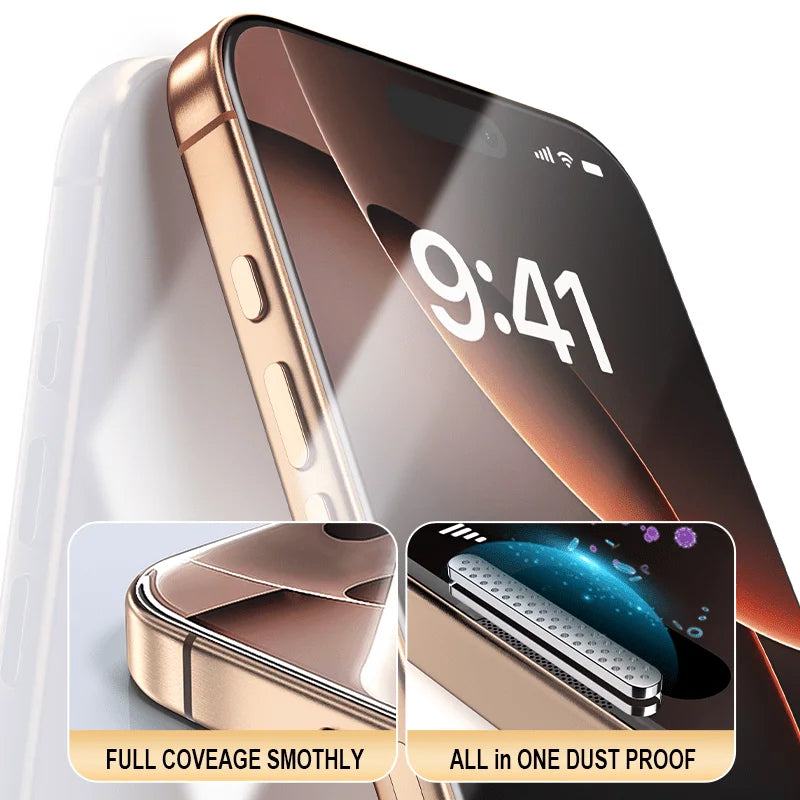 3 Stück Displayschutzfolie für iPhone 17 ProMax 17 PRO HD Panzerglas Vollständige Kantenabdeckung Einfache Installation für iPhone 17/16 Hülle