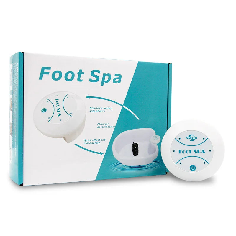 Detox Ionen Elektrische Fußbad Massager Maschine Fußbad Reinigungsfußspa Vibrations-Whirlpool Pflege Arrays Aqua Gesundheitstherapie