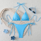 Sexy Micro-Bikini-Sets mit Perlenpunktdruck, Bademode 2026, Badeanzug für Damen, Strandkleidung, Damen Strand Sommer Bikini, zweiteiliger Badeanzug