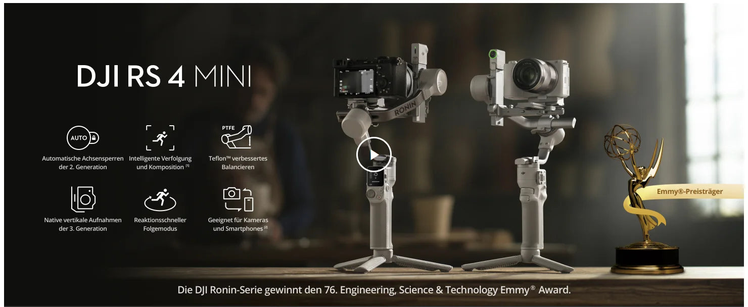 DJI RS 4 Mini Intelligente Empfindliche Nachführung Funktioniert Mit Kameras Smartphones Schneller Vertikaler Wechsel Bereit In 1S Handheld Gimbal Kamera
