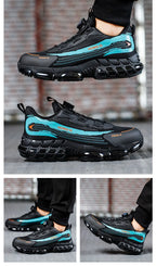 Herren Arbeitsschuhe Drehverschluss-Arbeitssneaker Schutzschuhe Industrie-Sicherheitsschuhe Durchtrittsicher Anti-Smash Stahlkappen-Schuhe