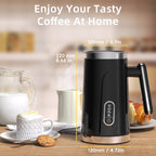 BioloMix 5-in-1 smarter Milchaufschäumer mit LED-Touch-Display, stilvoller Schaum für Kaffee & Lattes, Heiß- und Kaltschaumbereiter