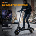 V5Pro Offroad E-Scooter 10 Zoll ABE zertifiziert 500W 48V12.5Ah Geländereifen Dual Federung E-Bremse Voltix APP Deutschland