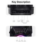500mAh Bluetooth-Lautsprecher Soundbox Hochleistungs-Bluetooth-Lautsprecher TF-UDisk-Karaoke-Handlautsprecher Subwoofer zum Tanzen
