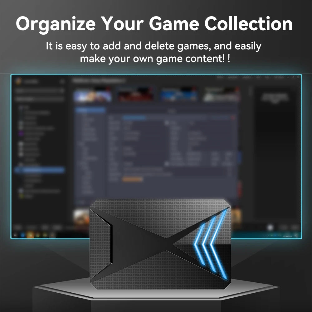 Launchbox 2T Spiele-Festplatte für PS4/PS3/PS2/Wii/WiiU/GAMECUBE etc. mit über 4200 3D/PC-Spielen, tragbare Spielekonsole für Laptops