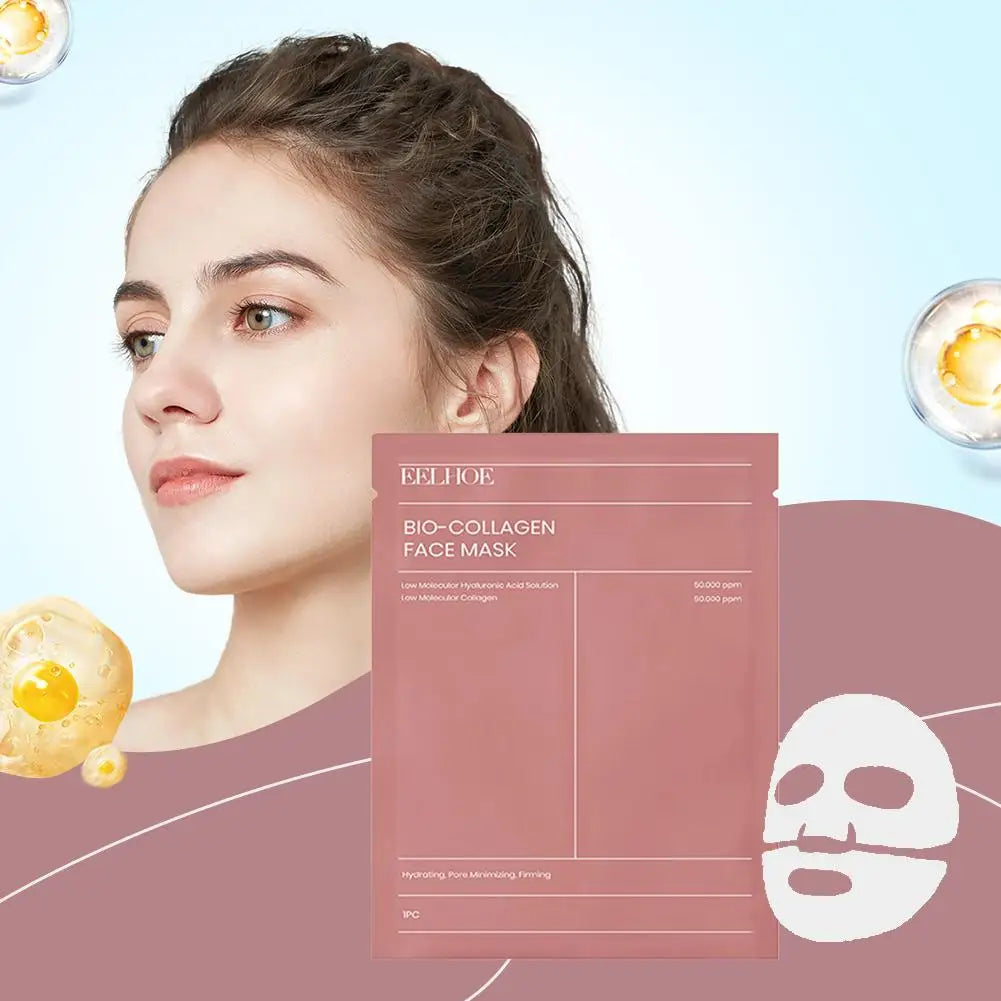 1/2/5 St. Bio-Collagen Gesichtsmaske Hydratisierende Nacht-Hydrogel Feuchtigkeitsspendende Gesichtsmaske VC Aufhellend Anti-Aging Hautpflege