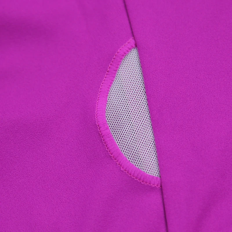 Schnell trocknende, atmungsaktive, kurze Yoga-Kleidung für Damen, sexy, „Nude Feeling“ Fitness-Oberteile, schmal geschnittene Trainings-Laufkleidung