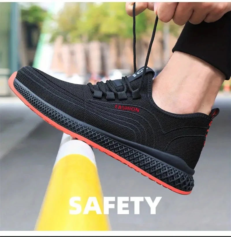Durchtrittsichere atmungsaktive Arbeitssicherheitsschuhe Stichschutz-Sicherheitsschuhe Herren Stahlkappenschuhe Herren Baugewerbe-Arbeitsschuhe Schutzschu