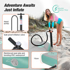 Aufblasbare Schwimminsel Luftmatratze Leiter+Seil+Pumpe Wassersportausrüstung Schwimmende Matte Dock Plattform für See/Insel/Schwimmbad