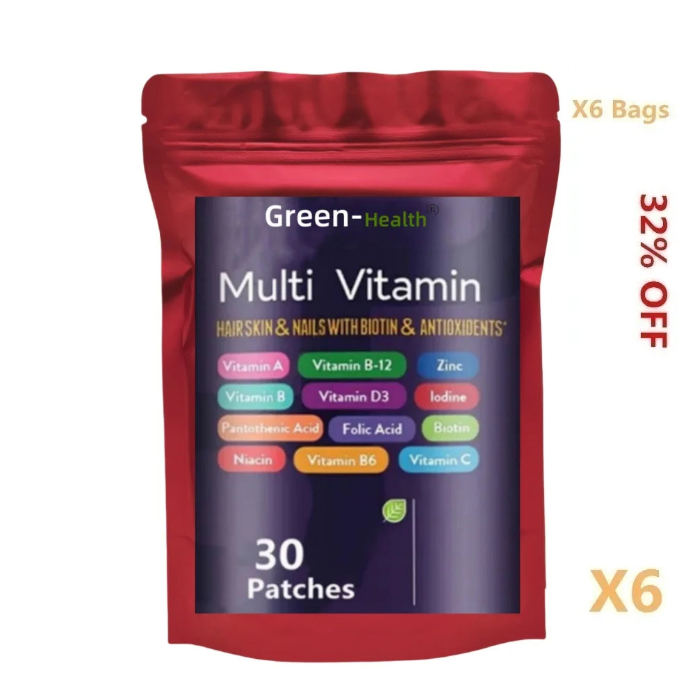 Multivitamin-Pflaster – Voller Vitamine & Mineralien, steigert die Energie, unterstützt das Immunsystem, bietet antioxidative Vorteile.