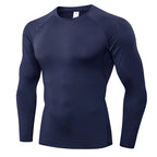 Herren Kompressionsshirts Langarm Workout Gym T-Shirt Laufshirt Cool Dry Sport Unterhemd Sportlicher Baselayer
