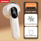 Lenovo Fusselentferner Kleidung Haarbällchen Trimmer Kleidung Pullover Stoffrasierer LED-Anzeige 6 Klingen Tragbare Stoffentfernungsmaschine