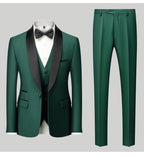 Herren Casual Business Anzug Smoking High End Marken Boutique Mode Sakko Weste Hose Bräutigam Hochzeitsanzug Party Anzug