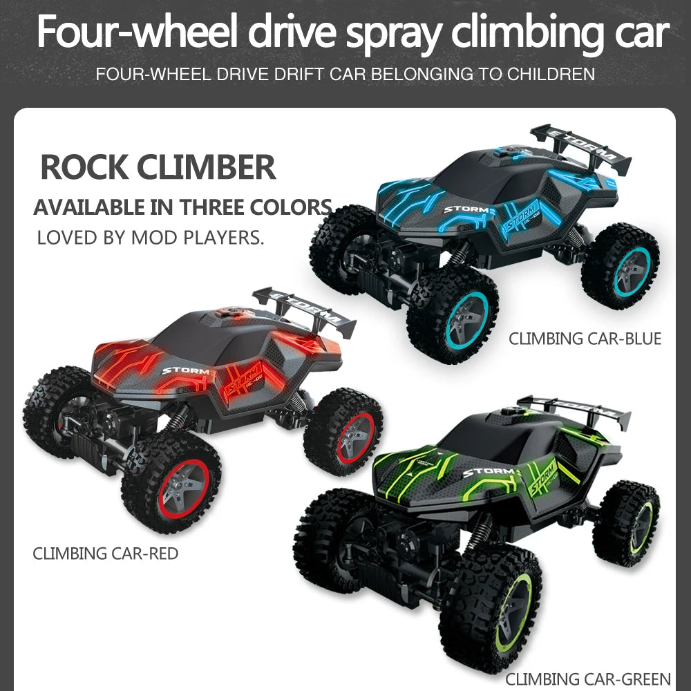 4WD RC Drift-Auto mit Musik, LED-Lichtern, 2.4G Gesten-Funkfernbedienung, Sprüh-Stunt-Auto, 360° drehbares Kletterauto, Spielzeuggeschenk