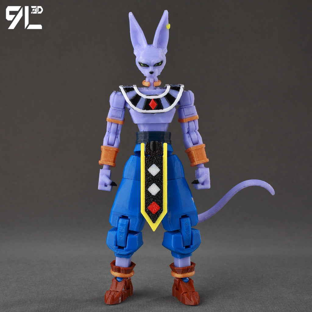 9L3D Gedruckte Dragon Ball Son Goku Vegeta Beerus Frieza Anime Lucky13 Dummy13 Titan13 Actionfiguren Mehrgelenkige Bewegliche Spielzeuge