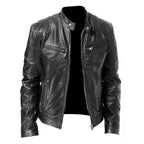 2024 Motorrad Lederjacken Herren Lässige Mode Motorradmantel Slim Fit Revers PU Jacken Herbst Winddichte Lederjacke Herren