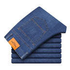 Herrenhose Büro Business Jeans Herren Klassische Blau Schwarz Baumwolle Stretch Straight Denim Hose Herren Marken Hosen