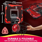 JOYFY Mini Indoor Basketballkorb, leuchtend, zum Aufhängen über der Tür, Basketballkorb für Kinderzimmer, Basketball, Geburtstags-, Weihnachtsgeschenke