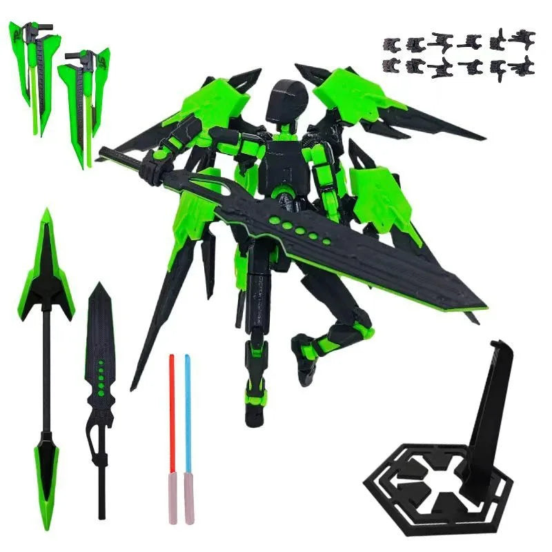 T13 Actionfigur, 3D-gedruckt, mehrgelenkig, beweglich, Titan 13 Lucky Dummy Nova Roboter-Actionfigur, Desktop-Montage, fertiges Geschenk