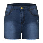 Damen High Waist Po-Lifting Jeans Shorts Ausgefranster Saum Stretchy Bodycon Jeans Shorts Sexy Sommer Club Hot Pants Streetwear 2026