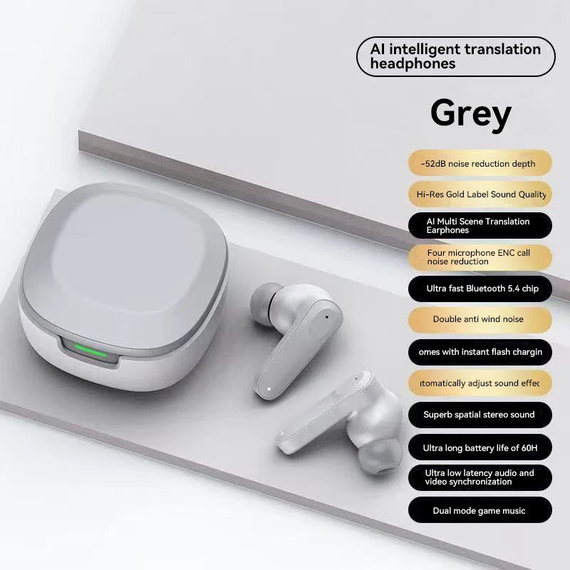 Lenovo AI Intelligente Übersetzungs-Bluetooth-Kopfhörer, unterstützt mehrere Sprachen, kabellose In-Ear-Business-Kopfhörer mit App