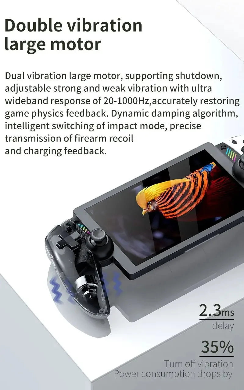 M28 Retro Handheld-Videospielkonsole, 7,1-Zoll-Bildschirm, über 30 Emulatoren für PS2/PS1/PSP, 3D-Dual-Analog-Sticks [God of War Klassiker