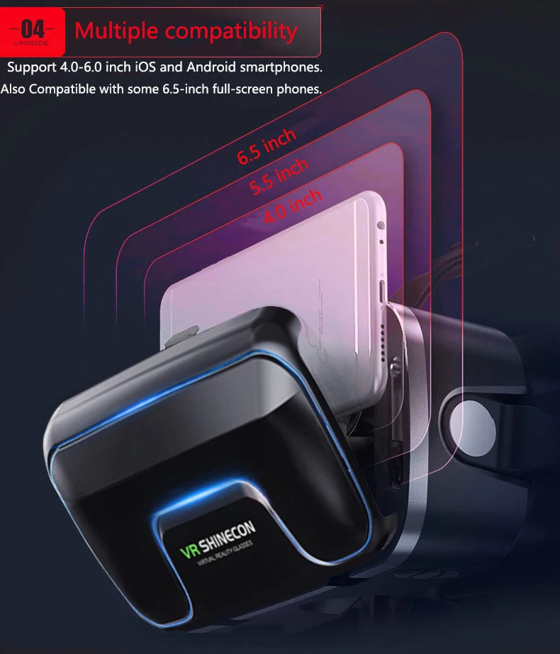 VR Brille 3D Virtual Reality Headset Geräte Helm Linsen Goggles Smart Für Smartphones Handy Mobil Spiel Viar Viewer Set