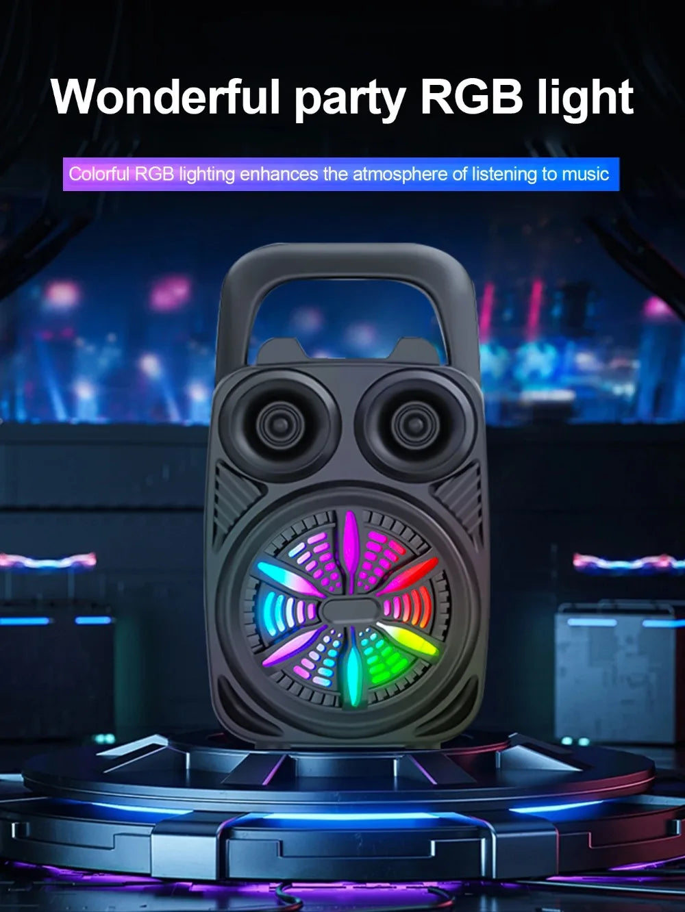 500mAh Bluetooth-Lautsprecher Soundbox Hochleistungs-Bluetooth-Lautsprecher TF-UDisk-Karaoke-Handlautsprecher Subwoofer zum Tanzen