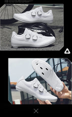Speed Cycling Sneaker Herren Rennradschuhe Cleat-Schuhe SPD-Schuhe Fahrrad Flat Pedal Schuhe Herren Outdoor-Schuhe Weiß