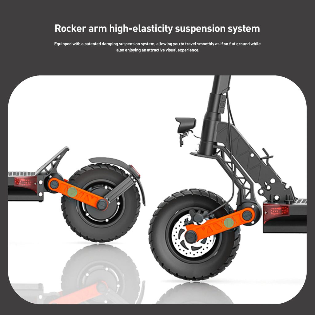 JOYOR S10-S-Z E-Scooter 60V 18Ah Doppelmotor 2000W 10 Zoll Reifen Erwachsenen E-Scooter Schwarz Höchstgeschwindigkeit 65km/h Reichweite 70-85km
