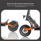 JOYOR S10-S-Z E-Scooter 60V 18Ah Doppelmotor 2000W 10 Zoll Reifen Erwachsenen E-Scooter Schwarz Höchstgeschwindigkeit 65km/h Reichweite 70-85km